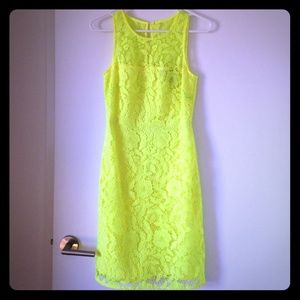 Jcrew Yellow Lace Dress