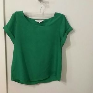 Emerald blouse with back detail