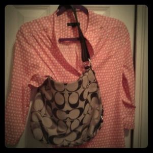 Authentic Tan monogram Coach purse