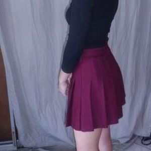 Maroon Tennis Skirt AA