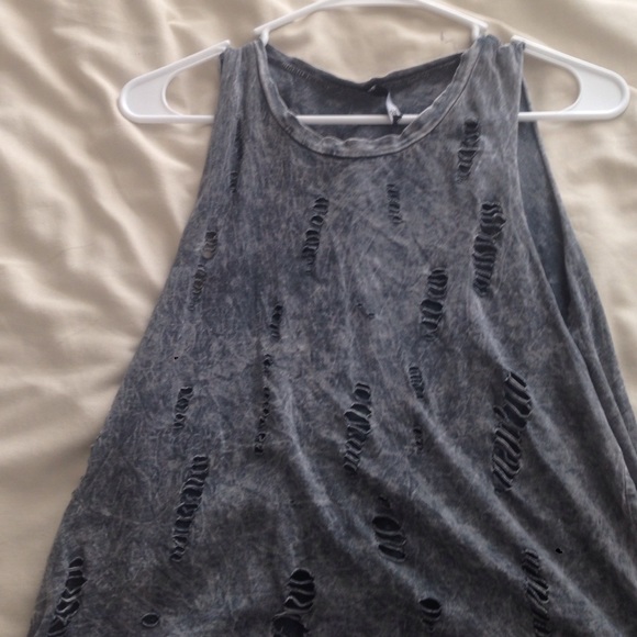 Gray Shredded Muscle Tee