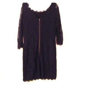 DVF Zarita Lace Dress, Navy (L)