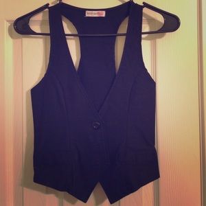 Black Button Down Vest