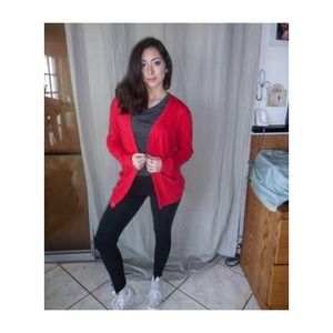 AMERICAN APPAREL RED CARDIGAN