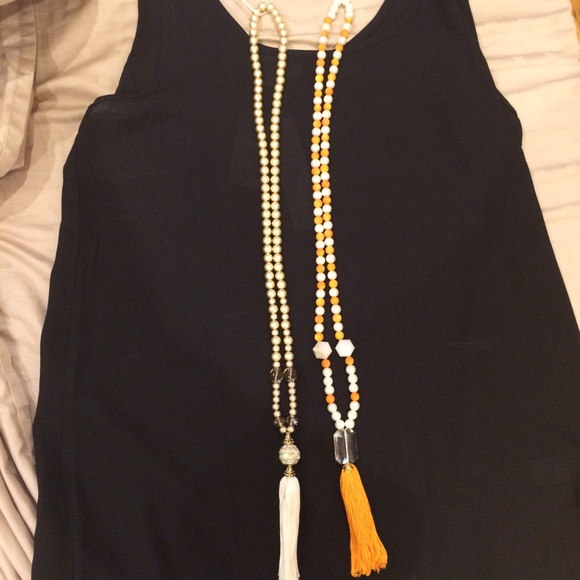Custom Beaded Tassel Necklace