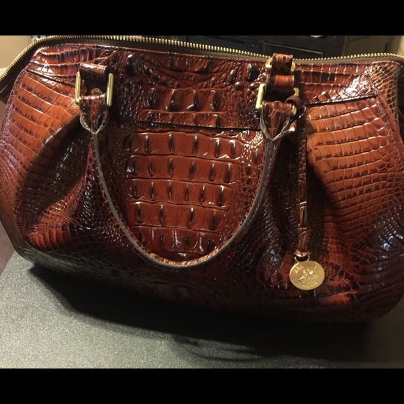 'Medium Duxbury' Croc Embossed Leather Satchel - Picture 2 of 2