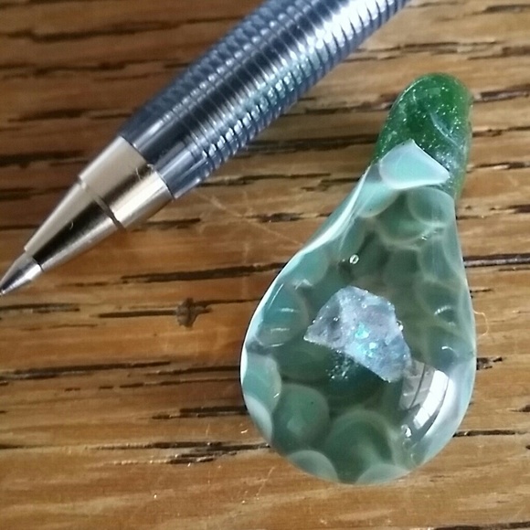 Hand blown glass pendant