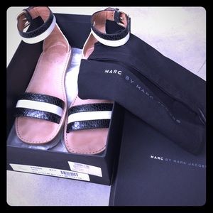 Marc by Marc Jacobs stripped sandals