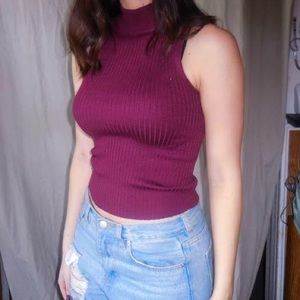 BURGUNDY CROP TOP