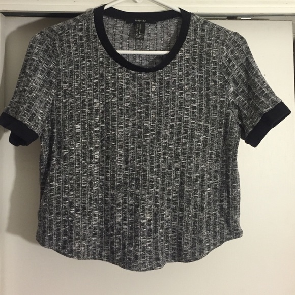 Grey charcoal crop top