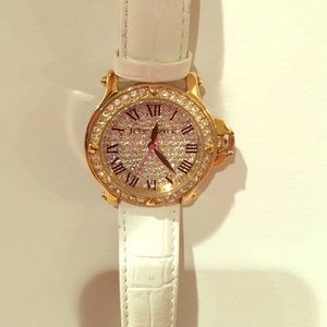 Betsy Johnson gold and white watch