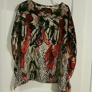 Flowy feather blouse