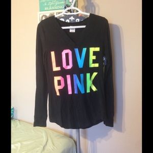 Pink long sleeves tee