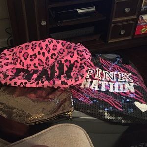 Pink and Victoria secret bags