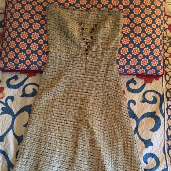 Tweed Strapless Midi-dress - Picture 1 of 3
