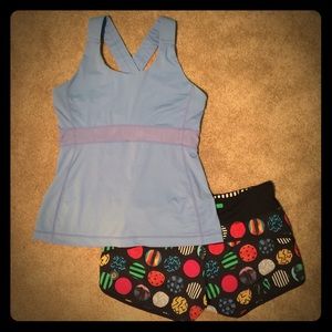 Lululemon Mesh Back Cross Strap Tank Size 8