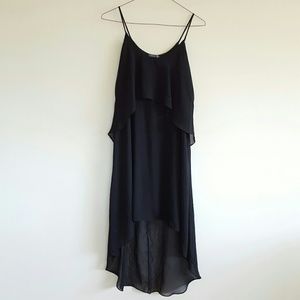 NWOT | Flowing Black Hi Low Dress
