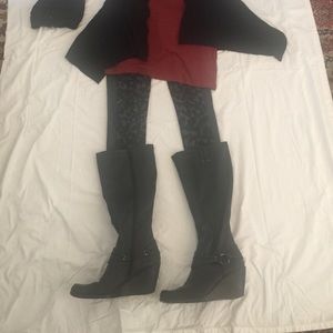 Aerosoles knee high wedge tailgate boot.