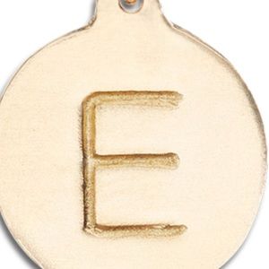 Helen Ficalora 14K gold "E" charm
