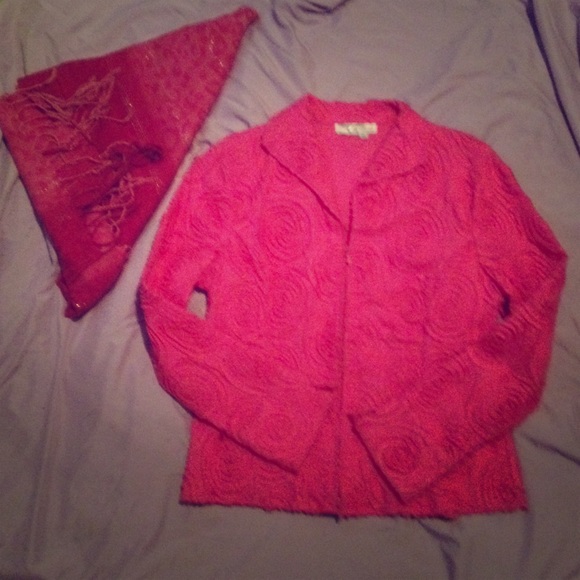 Pink rose print jacket