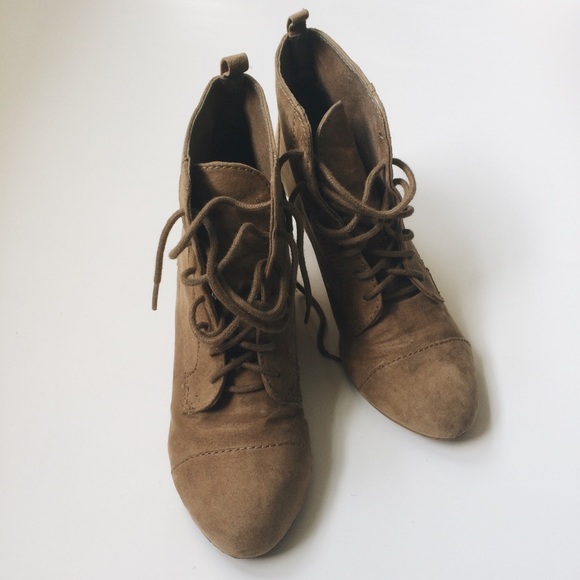 Zara suede wedge booties