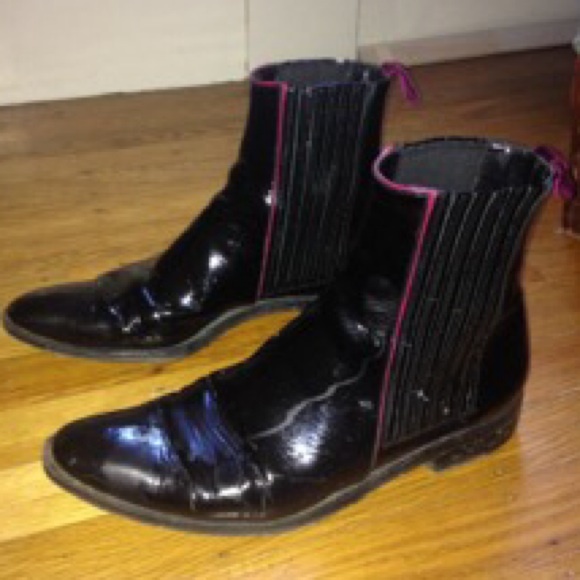 Robert clergerie patent chelsea boots / ACNE