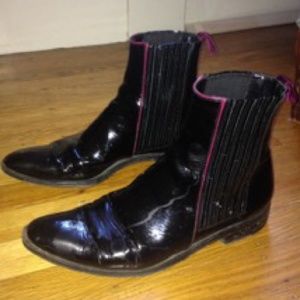 Robert clergerie patent chelsea boots / ACNE