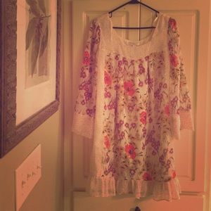 Slightly worn loose sheer drape dress