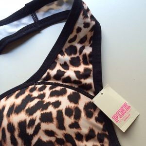 Victoria's Secret PINK sports bra in leopard print