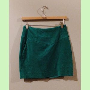 • Teal Suede Skirt •