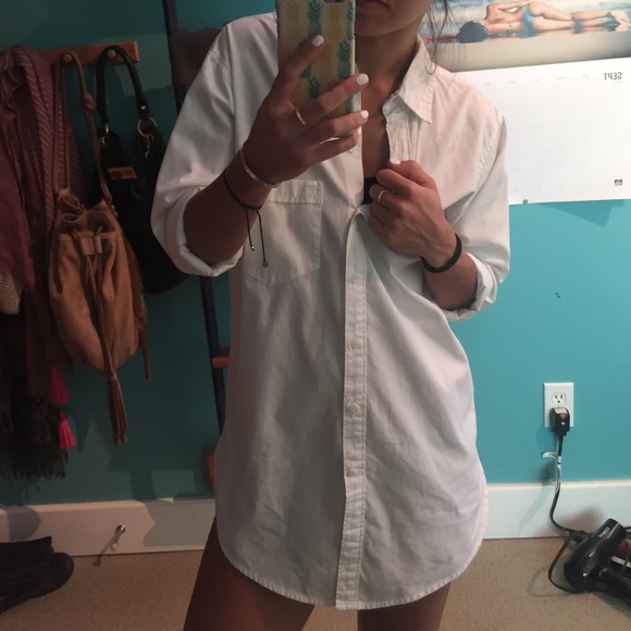 White boyfriend button down