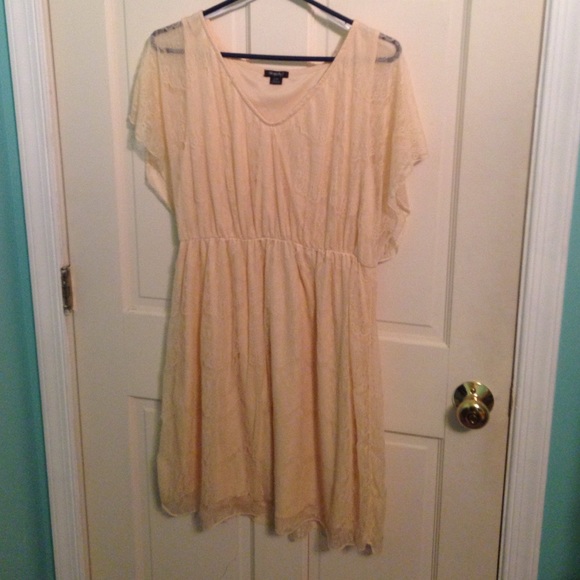 Cream color lace dress