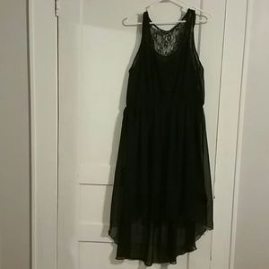 Black high low dress