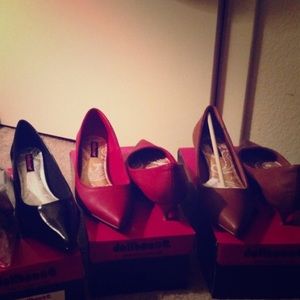 3 Pairs! Dollhouse Pointed Toe Kitten Heel 8 1/2