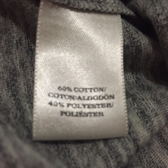 Ann Taylor Gray Quilted Shoulder Cuffed Sleeve Tee - Picture 4 of 4