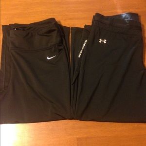 Bundle of capris, Nike and Under Armour