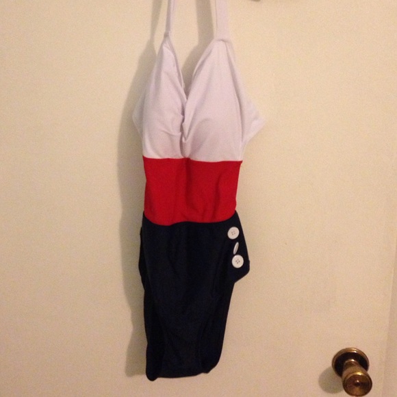 Red, white, & blue monokini!
