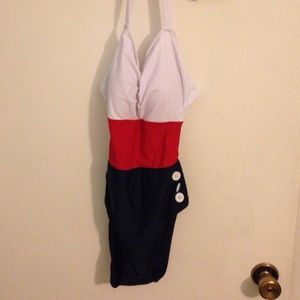 Red, white, & blue monokini!