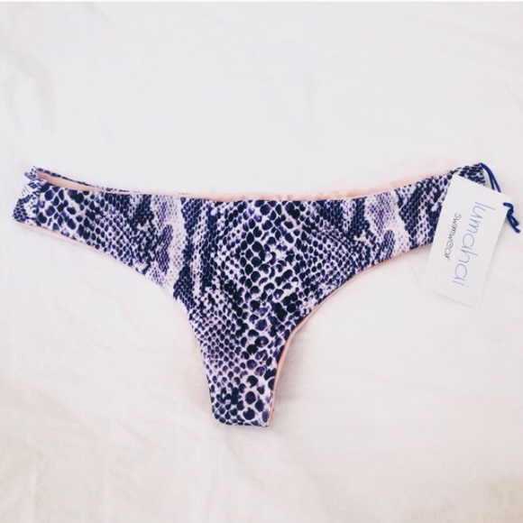 Snake Cheeky Bikini Bottom by Lumahai Swim