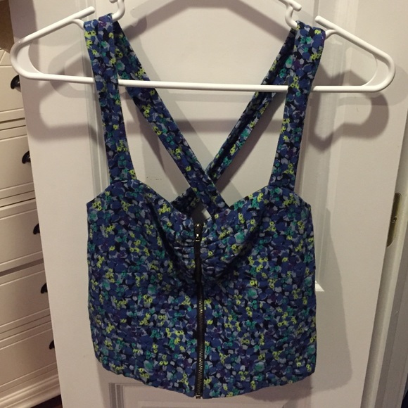 Urban Outfitters Zip Up Crop Top