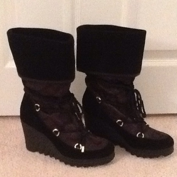 Coach "Maisy" Wedge Boots - Picture 2 of 4