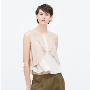 NWT Zara round neck layer top