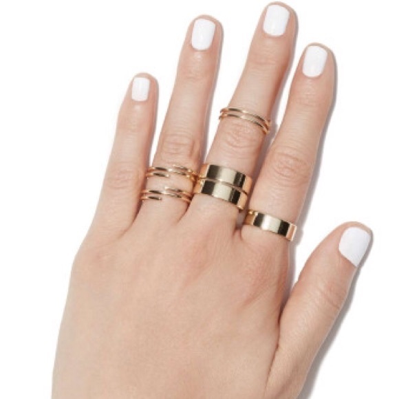 Nasty Gal "through thick and thin" ring set