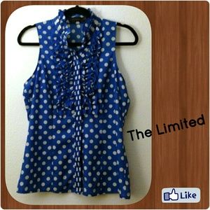 Ruffled polka dot blouse