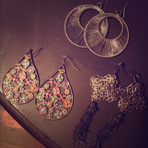 3 pair earrings