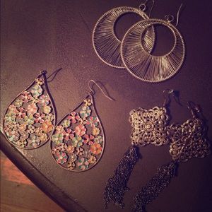 3 pair earrings