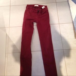 Red Abercrombie kids jeans/slim size 14