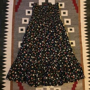 Floral, strapless dress