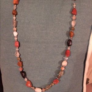 Real beaded rock necklace