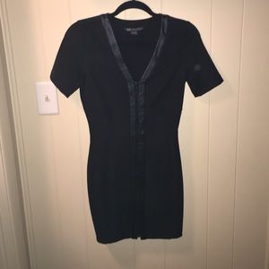 Black Armani Exchange dress with leather on zipper